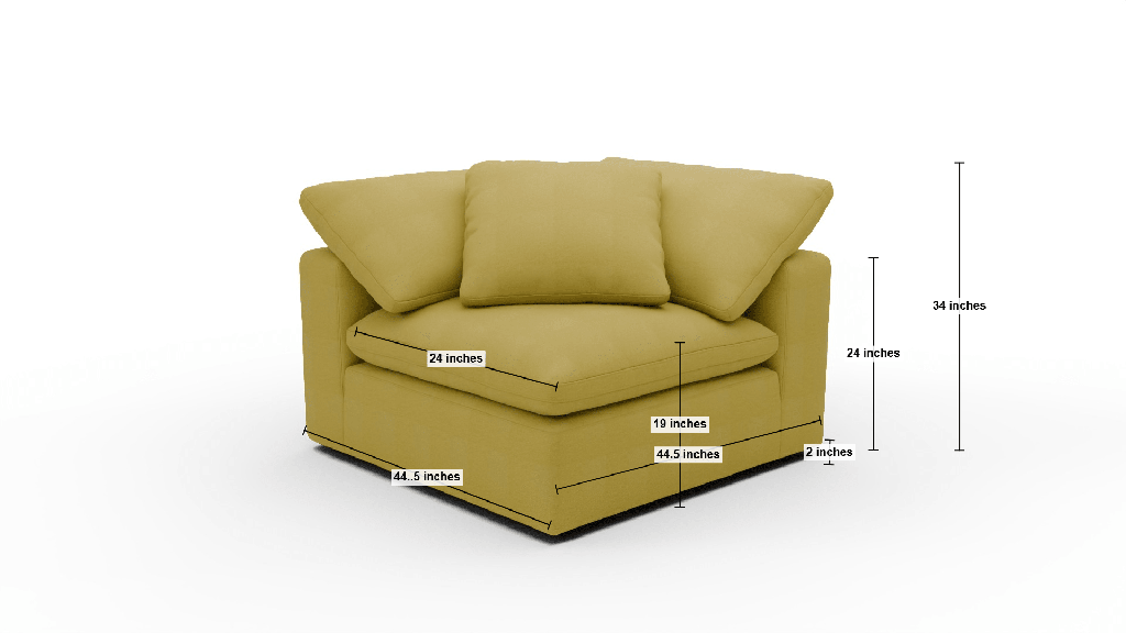 Fluffy Corner Wedge - Dimensions