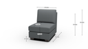 Manor Armless Chair - Dimensions