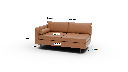Ladybird Leather Laf Condo Sofa - Dimensions