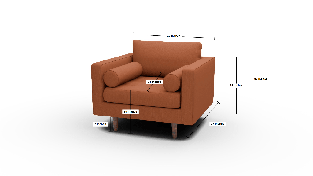Ladybird 42" Arm Chair - Dimensions