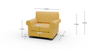 Manor 46" Arm Chair - Dimensions