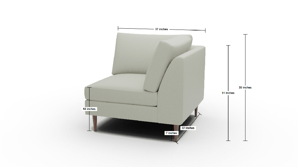 Wallace Untufted Corner Unit - Dimensions