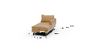 Wallace Leather Untufted Raf Chaise - Dimensions