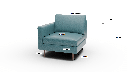 Wallace Leather Untufted Laf Chair - Dimensions
