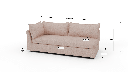 Cherrywood Laf Sofa - Dimensions