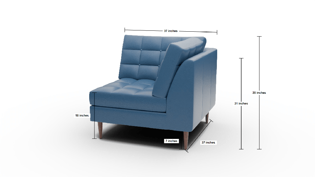 Wallace Leather Corner Unit - Dimensions