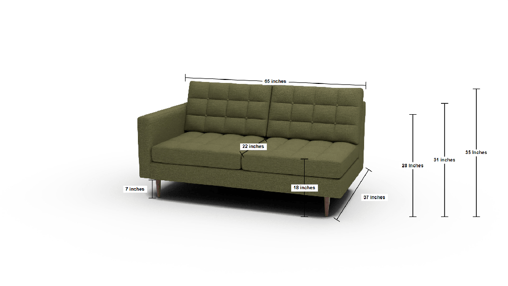 Wallace Laf Condo Sofa - Dimensions