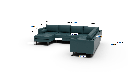 Ladybird 133" Leather Corner Sectionals w. Left Chaise - Dimensions