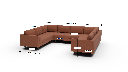 Ladybird 134" U Sectional - Dimensions