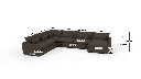 Bouldin 163" Corner Sectional W. Raf Chaise - Dimensions