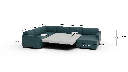 Track 141" Leather Corner Sectionals W. Full Sleeper & Right Chaise - Dimensions