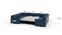Track 141" Leather Corner Sofa Sleeper U Sectional - Dimensions