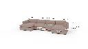 SoCo 169" Double Chaise with Armless Loveseat - Dimensions