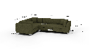 Bonnell 124" Left Corner Sectional - Dimensions