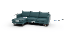 Wallace 98" Leather Untufted Left Chaise Sectional - Dimensions