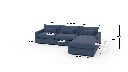 Bouldin 126" Raf Chaise Sectional - Dimensions