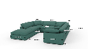 Fluffy DB 133.5" 6 Piece Sectional W/Ottoman - Dimensions