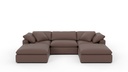 Fluffy 3 Pc Sofa w/Double Otto