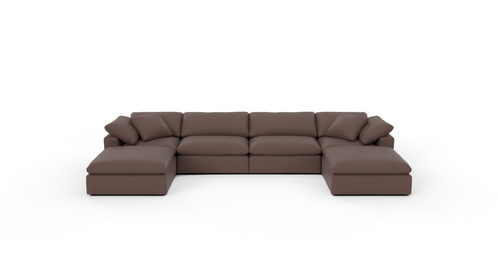 Fluffy 4 Pc Sectional w/Double Otto