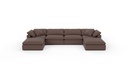 Fluffy 4 Pc Sectional w/Double Otto