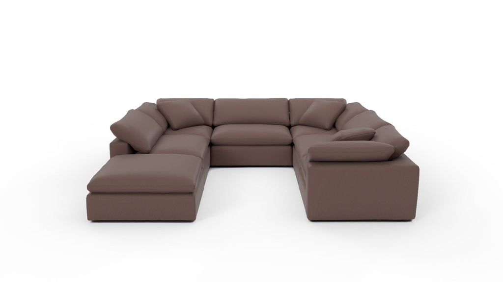 Fluffy 6 Pc Sectional w/Otto