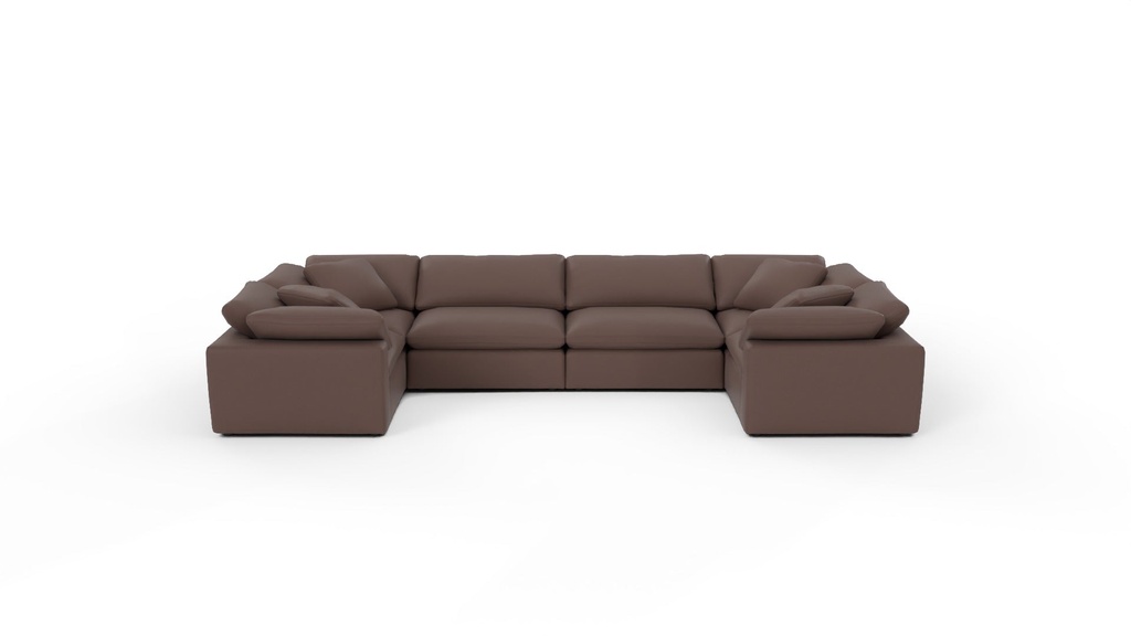 Fluffy 6 Pc U Sectional (Amigo II Dusk)