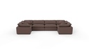 Fluffy 6 Pc U Sectional