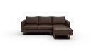 Wallace Untufted Leather 2 Pc Sectional w/RAF Chaise
