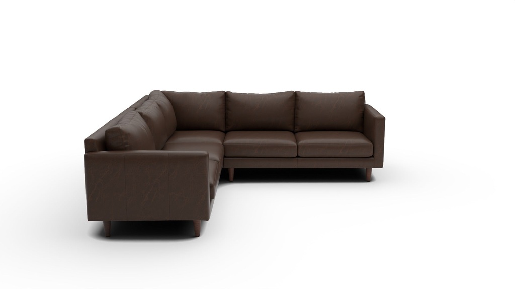 Wallace Untufted Leather 3 Pc Corner Sectional (Cheyenne Arrowshaft)