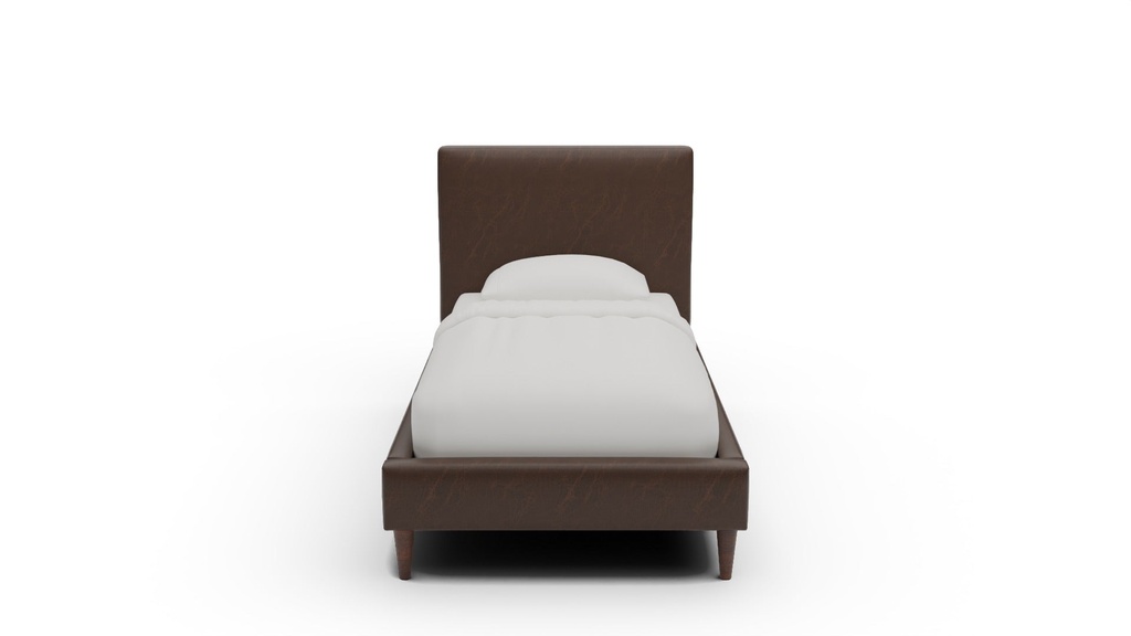 LB555-33 Wallace Untufted Leather Twin Bed