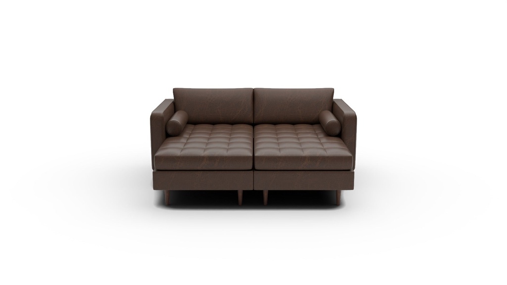 Ladybird Leather 2 Pc Double Chaise Sectional (Cheyenne Arrowshaft)