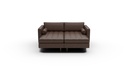 Ladybird Leather 2 Pc Double Chaise Sectional