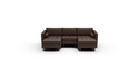 Ladybird Leather 3 Pc Double Chaise Sectional w/Armless Chair