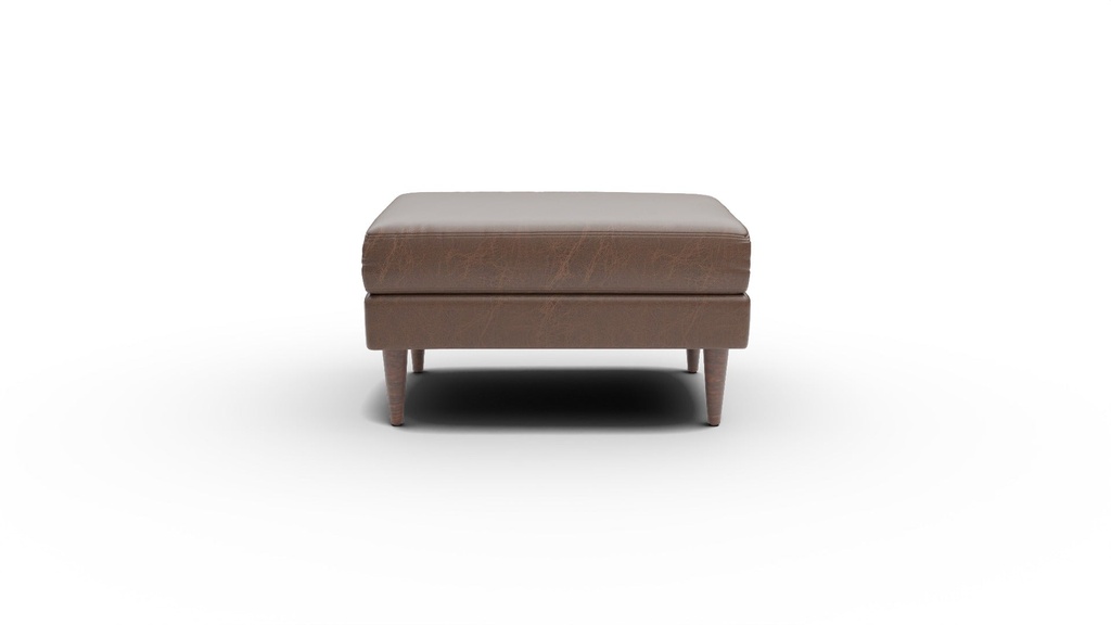 L555-02 Wallace Untufted Leather Ottoman