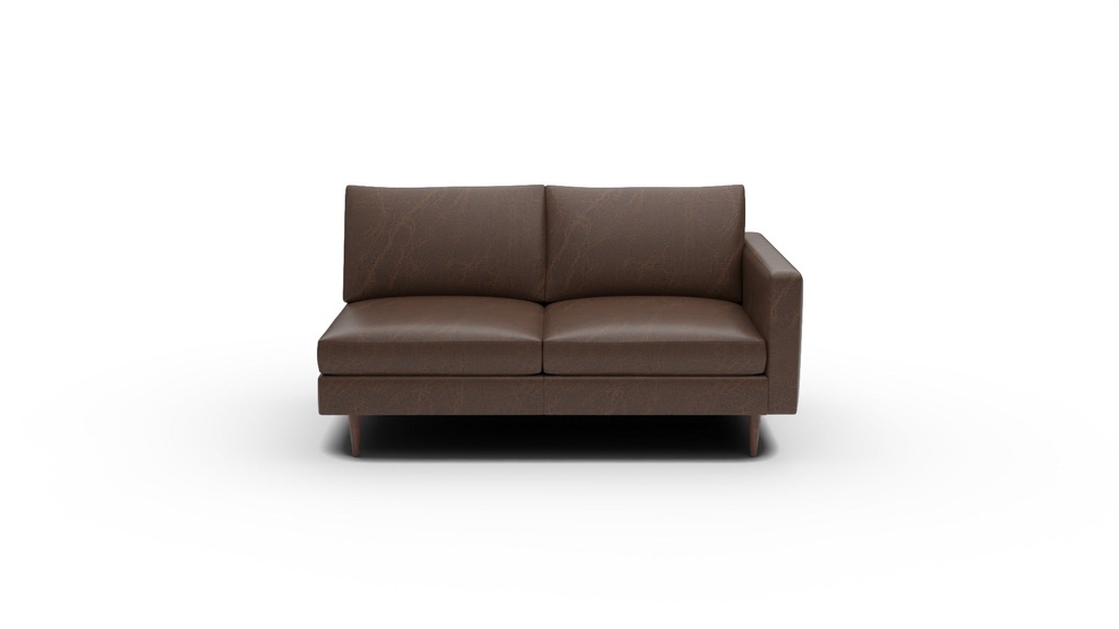 L555-26R Wallace Untufted Leather RAF Loveseat