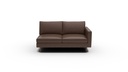 L555-26R Wallace Untufted Leather RAF Loveseat