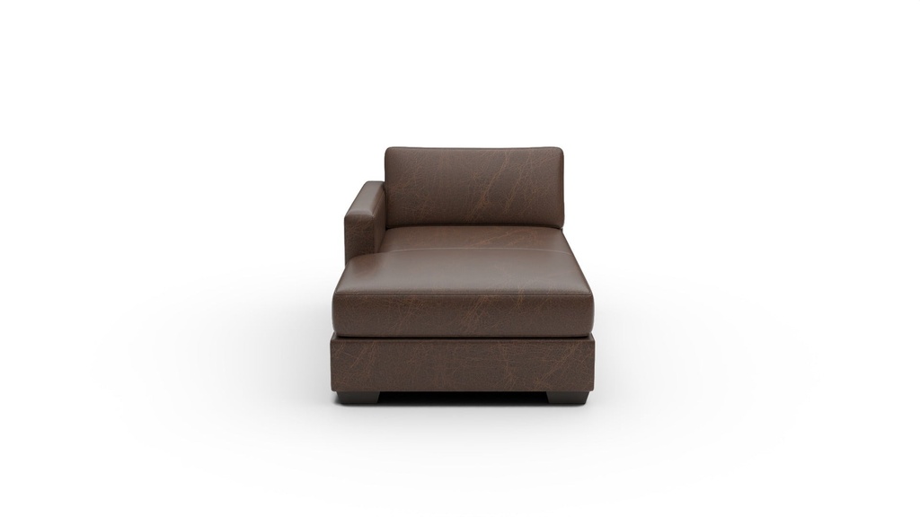 L400-83L Track Leather LAF Short Chaise
