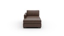L400-83L Track Leather LAF Short Chaise