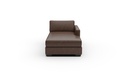 L400-83R Track Leather RAF Short Chaise