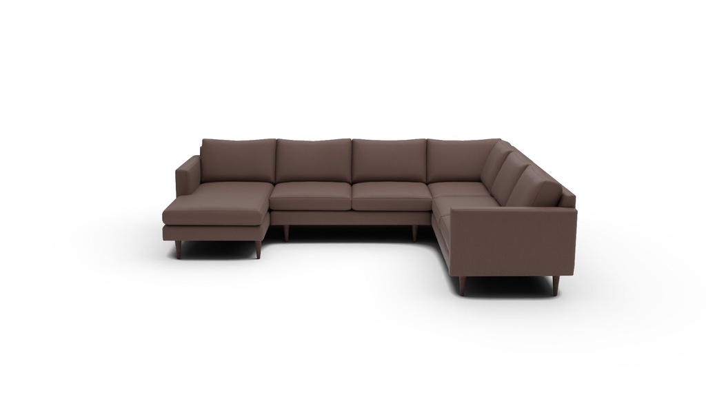 Wallace Untufted 4 Pc Corner Sectional w/LAF Chaise (Amigo II Dusk)