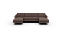 Wallace Untufted 3 Pc Double Chaise Sectional w/Armless Loveseat