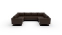 Ladybird Leather 5 Pc U Sectional