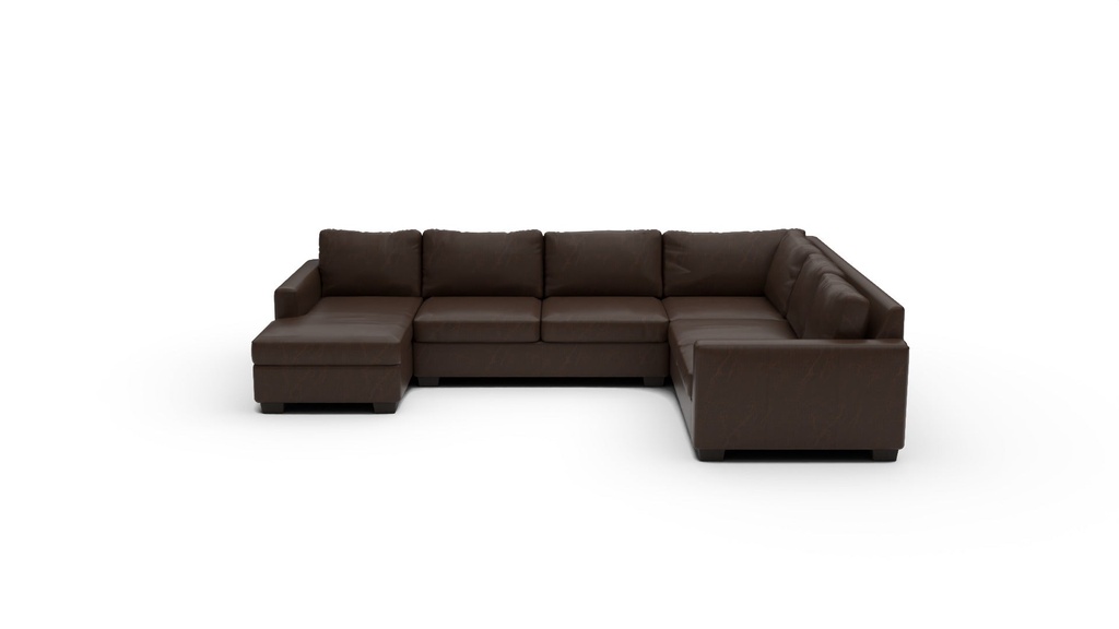 Track Leather 3 Pc Corner Sectional w/LAF Chaise (Cheyenne Arrowshaft)