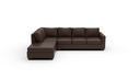Track Leather 2 Pc Left Chaise Sleeper Sectional