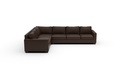 Track Leather 2 Pc Left Corner Sleeper Sectional