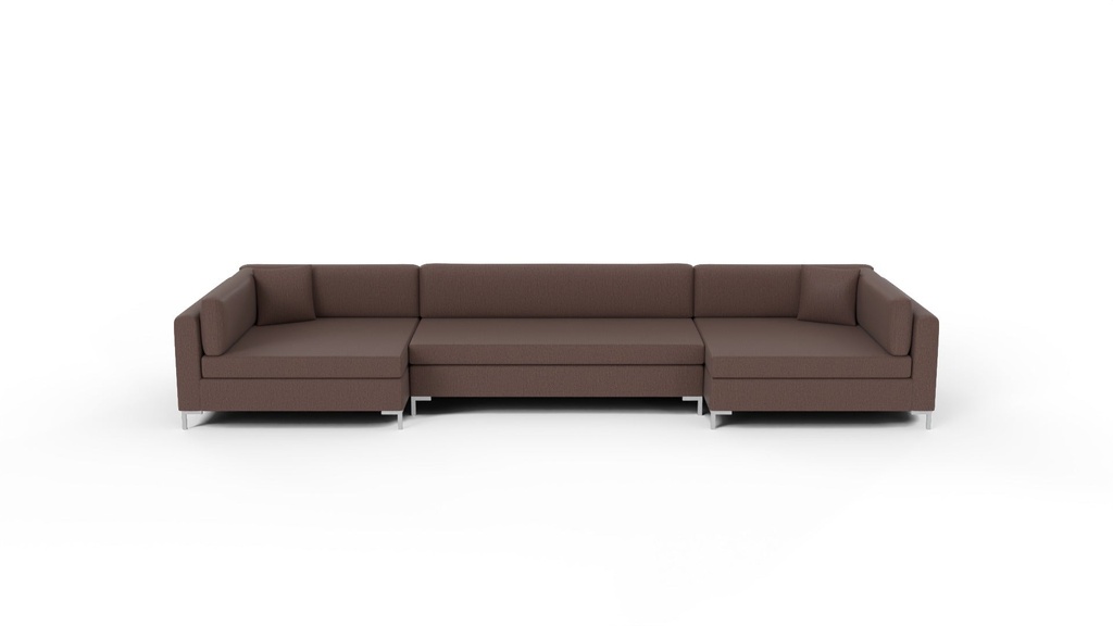 Bonnell 3 Pc Double Corner Sectional w/Armless Loveseat (Amigo II Dusk)
