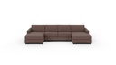 Track 3 Pc Double Chaise Sectional w/Armless Loveseat