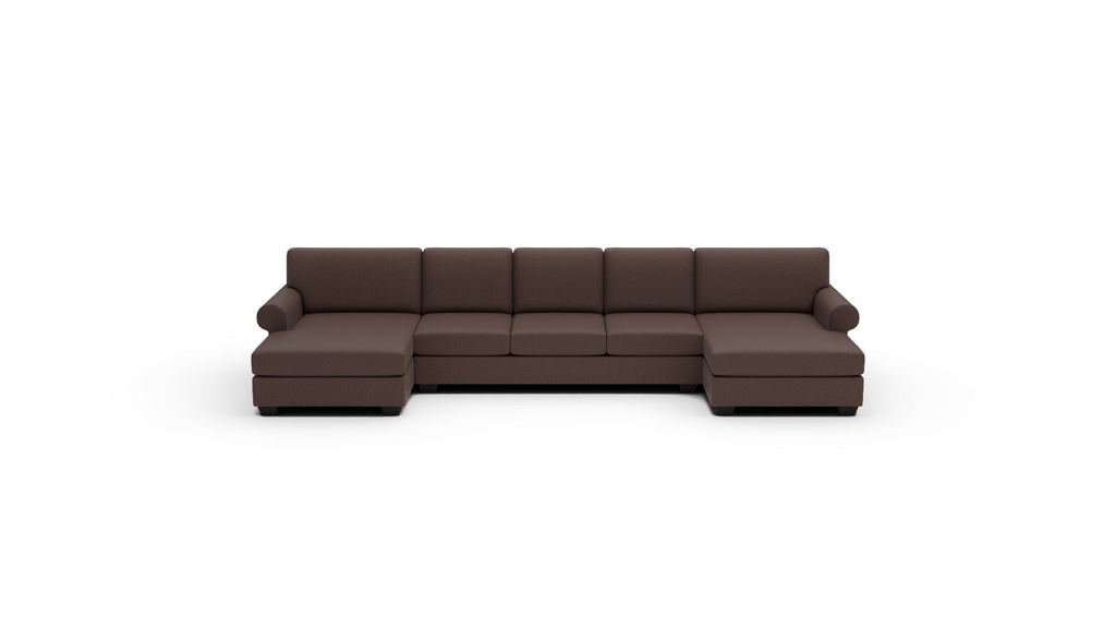 Manor 3 Pc Double Chaise Sectional w/Armless Sofa