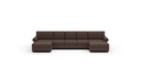 Manor 3 Pc Double Chaise Sectional w/Armless Sofa