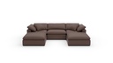 Fluffy DB 3 Pc Sofa w/Double Otto
